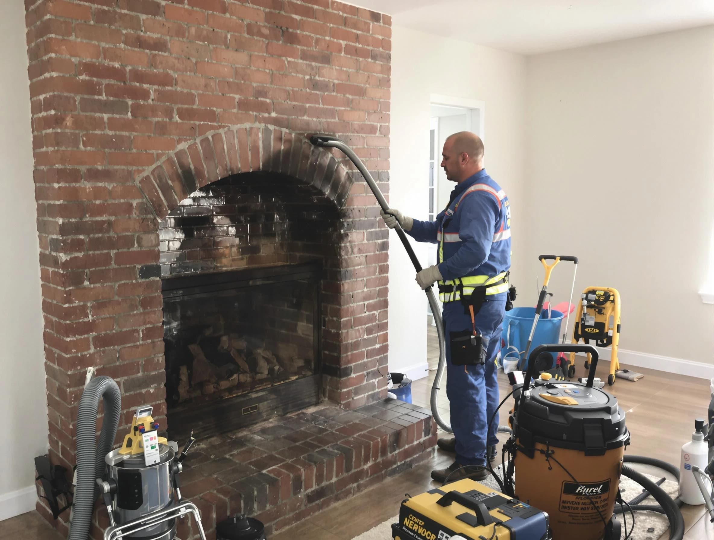 Waltham Chimney Sweep expert performing detailed chimney sweep in Waltham, MA