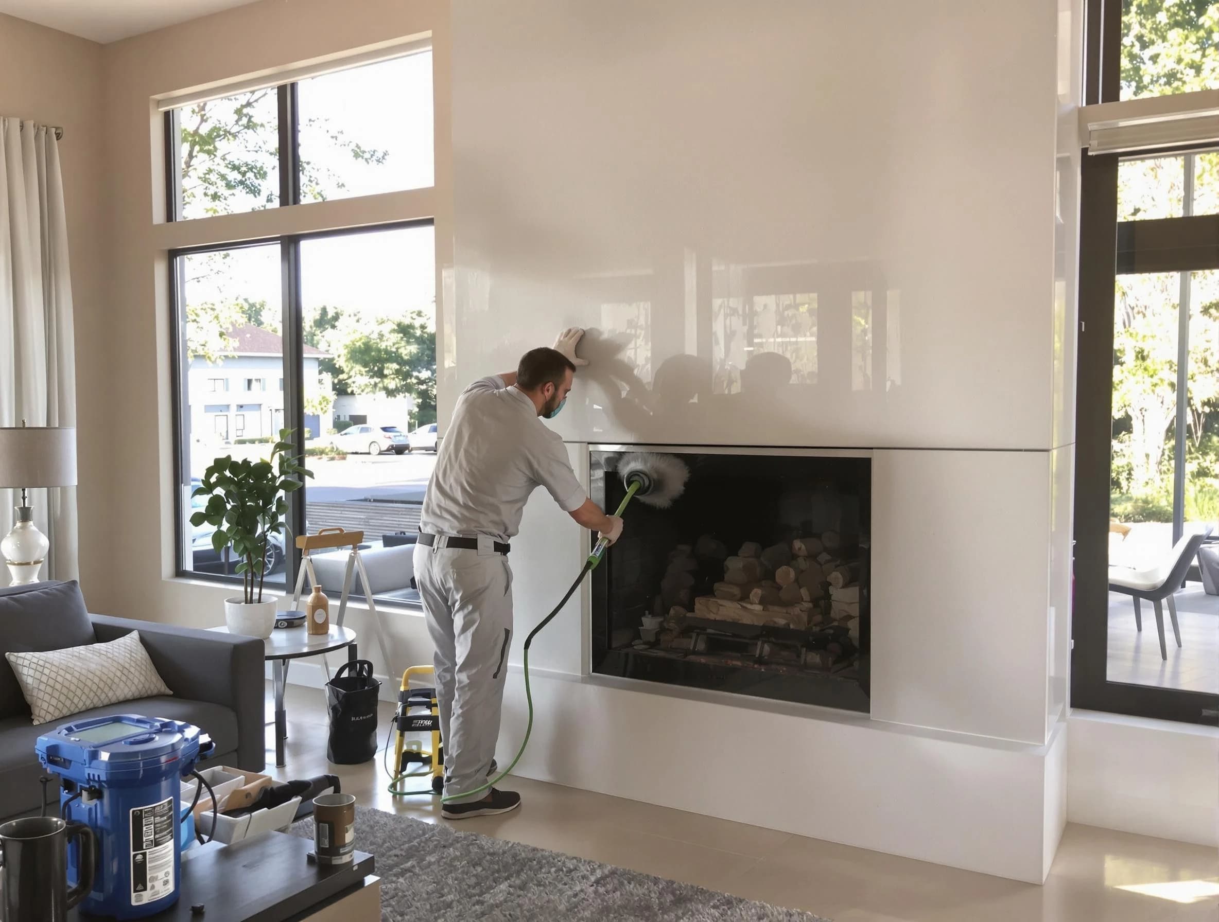 Waltham Chimney Sweep performing thorough soot removal in Waltham, MA