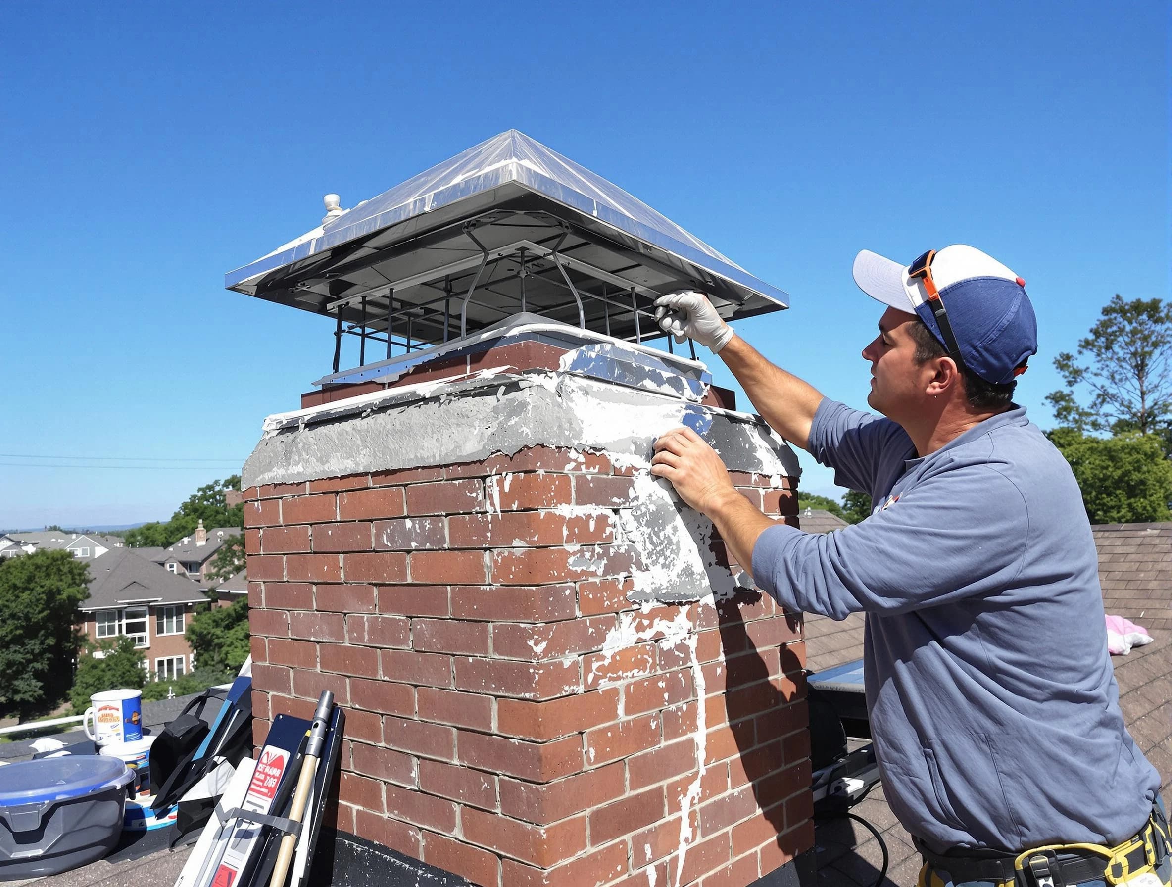 Chimney Crown Services service in Waltham, MA