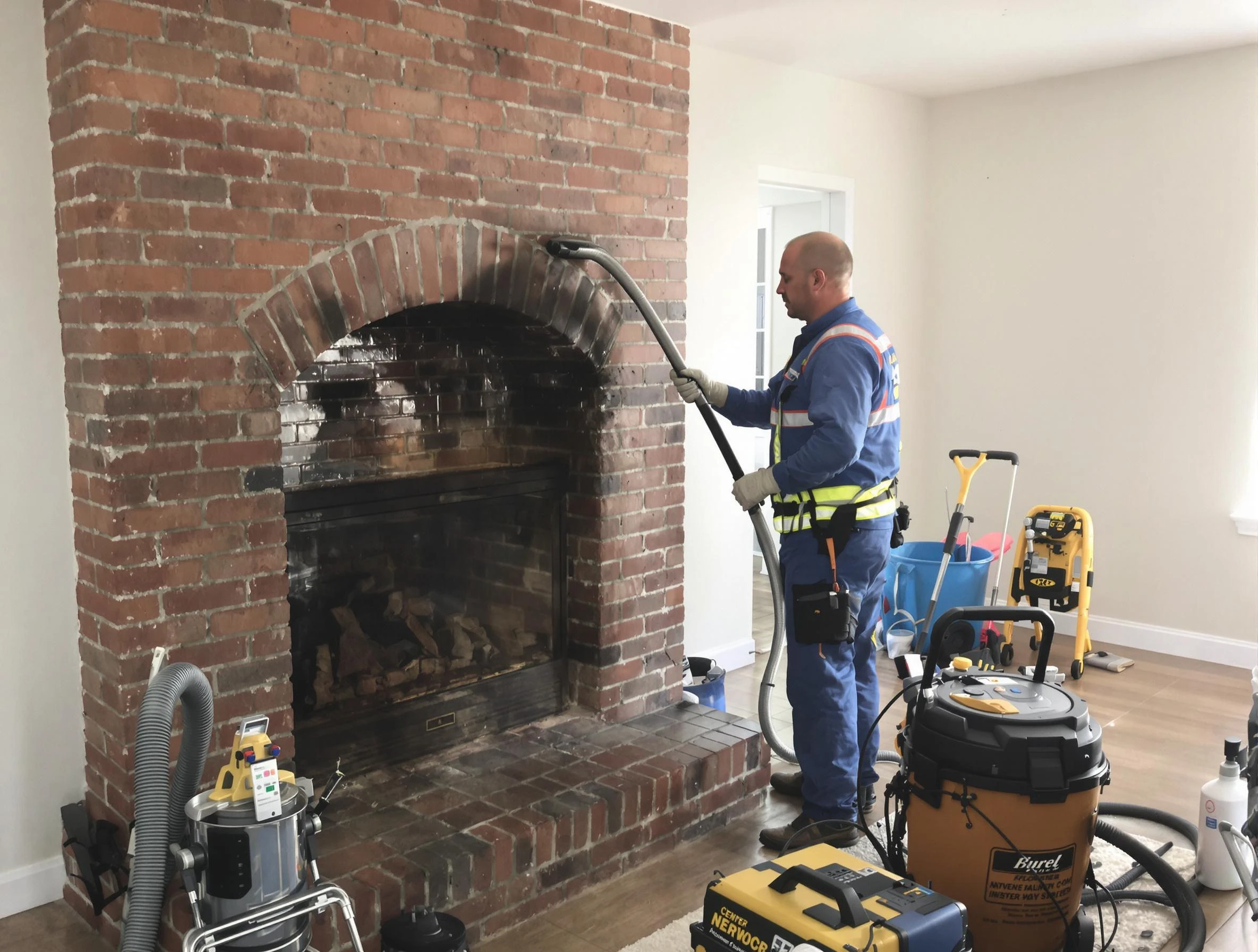 Waltham Chimney Sweep expert performing detailed chimney sweep in Waltham, MA