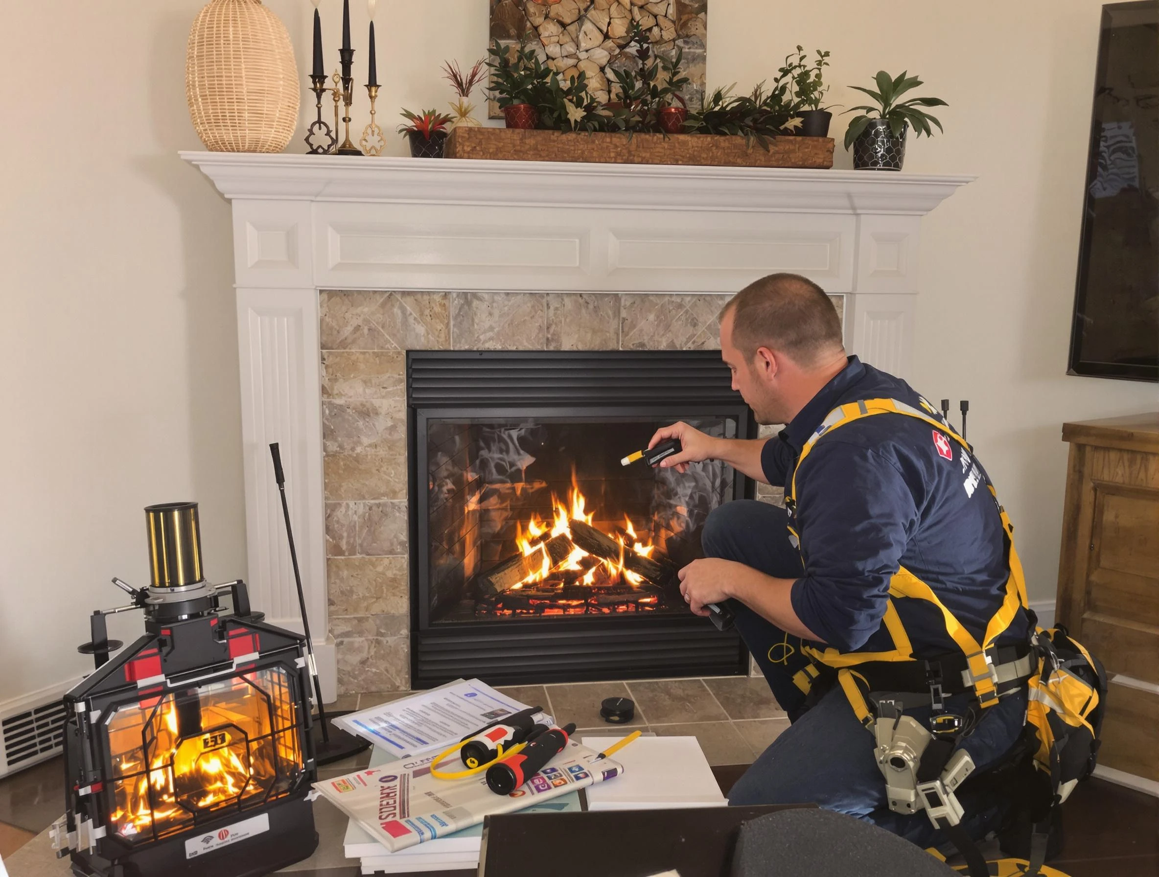 Safety-focused fireplace inspection by Waltham Chimney Sweep in Waltham, MA